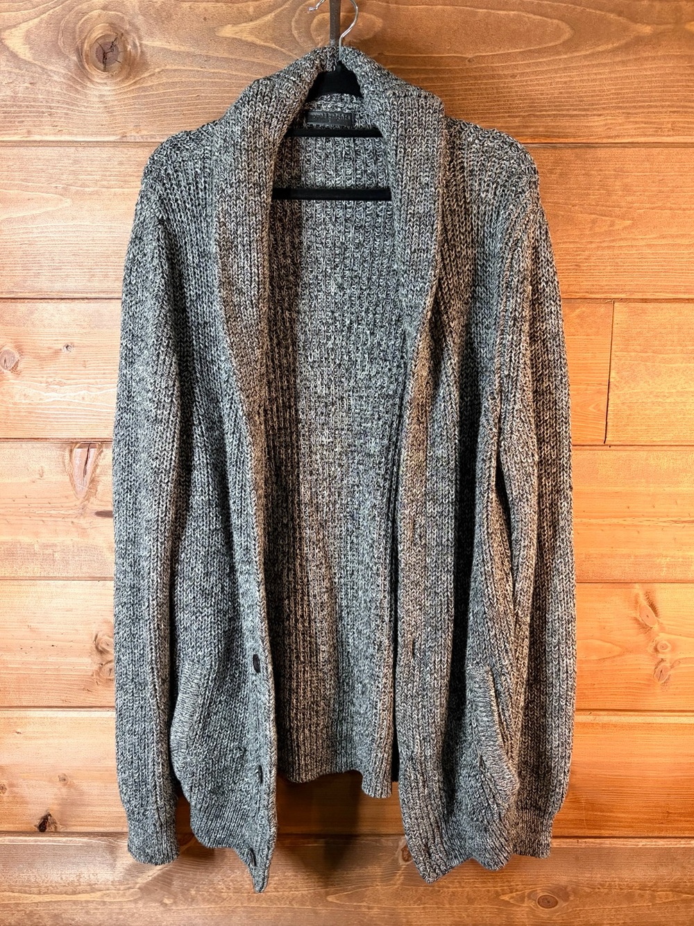 Men’s Royal Knights Marled Button Up Cardigan Sweater With Pockets Size Large 🖤